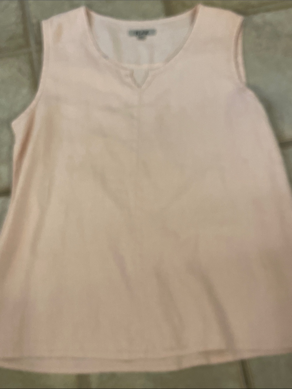 Flax Sleeveless Linen Tunic in Soft Pink Large - Picture 5 of 5